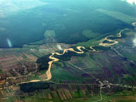 Flygfoto flod meandrar &copy; Eric Hammerin